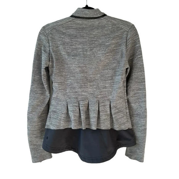 LULULEMON Bust A Move Moto Jacket Commuter Silver Spoon Slate Gray Womens Size 6 - Picture 4 of 9